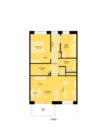 Plattegrond appartement
